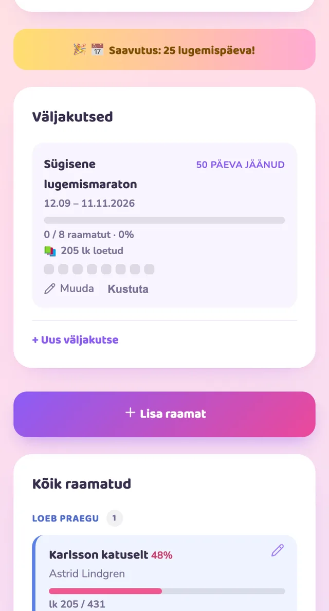Raamatud ja väljakutsed