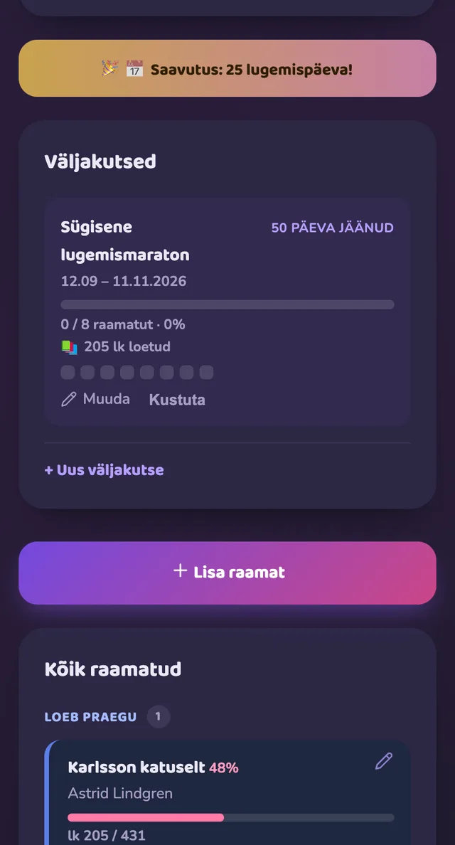 Raamatud ja väljakutsed